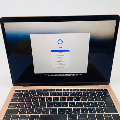 Apple MacBook Air (Retina, 13インチ, 2019) 1.6GHz Core i5  8GB SSD 128GB ゴールド MVFM2J/A 【C4223-80】