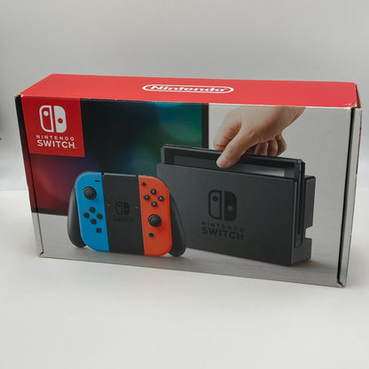 Nintendo Switch ニンテンドースイッチ本体 HAC-S-KABAA ネオンブルー/ネオンレッド 付属品完備【C5303-80】