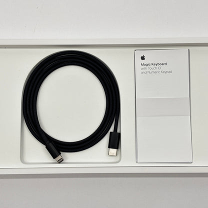 美品 Magic Keyboard Touch ID テンキー付 ブラック JIS MMMR3J/A スペースグレー【C8650-80】