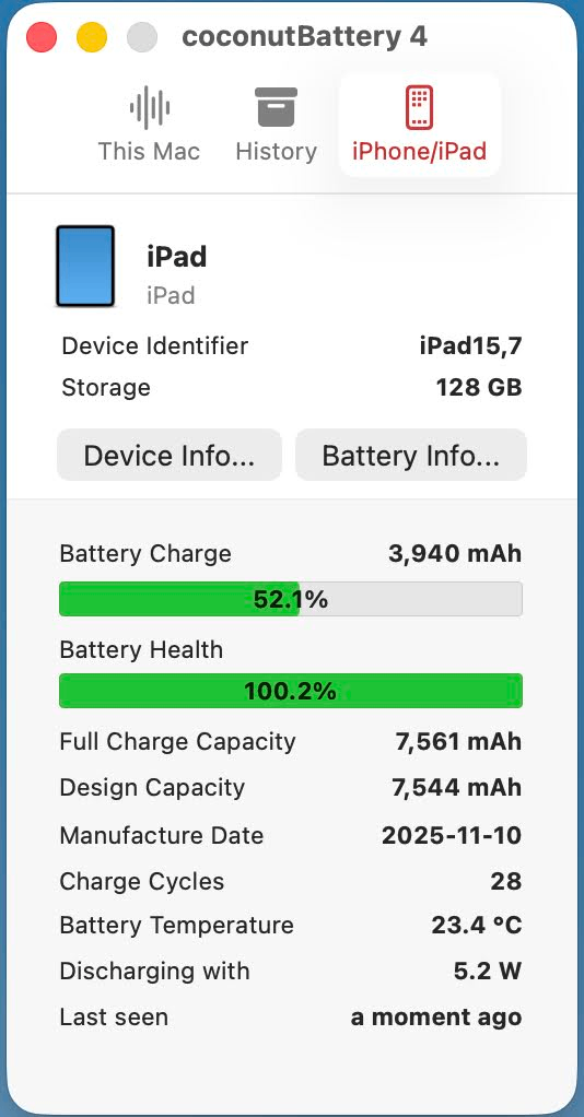 美品 Apple iPad A16 11インチ Wi-Fiモデル 128GB MD3Y4J/A シルバー バッテリー最大容量100%【C6831-60】