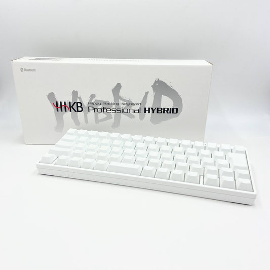 美品 PFU キーボード HHKB Professional HYBRID Type-S 雪 無刻印 PD-KB820YNS 日本語配列 元箱説明書付属【C5990-60】