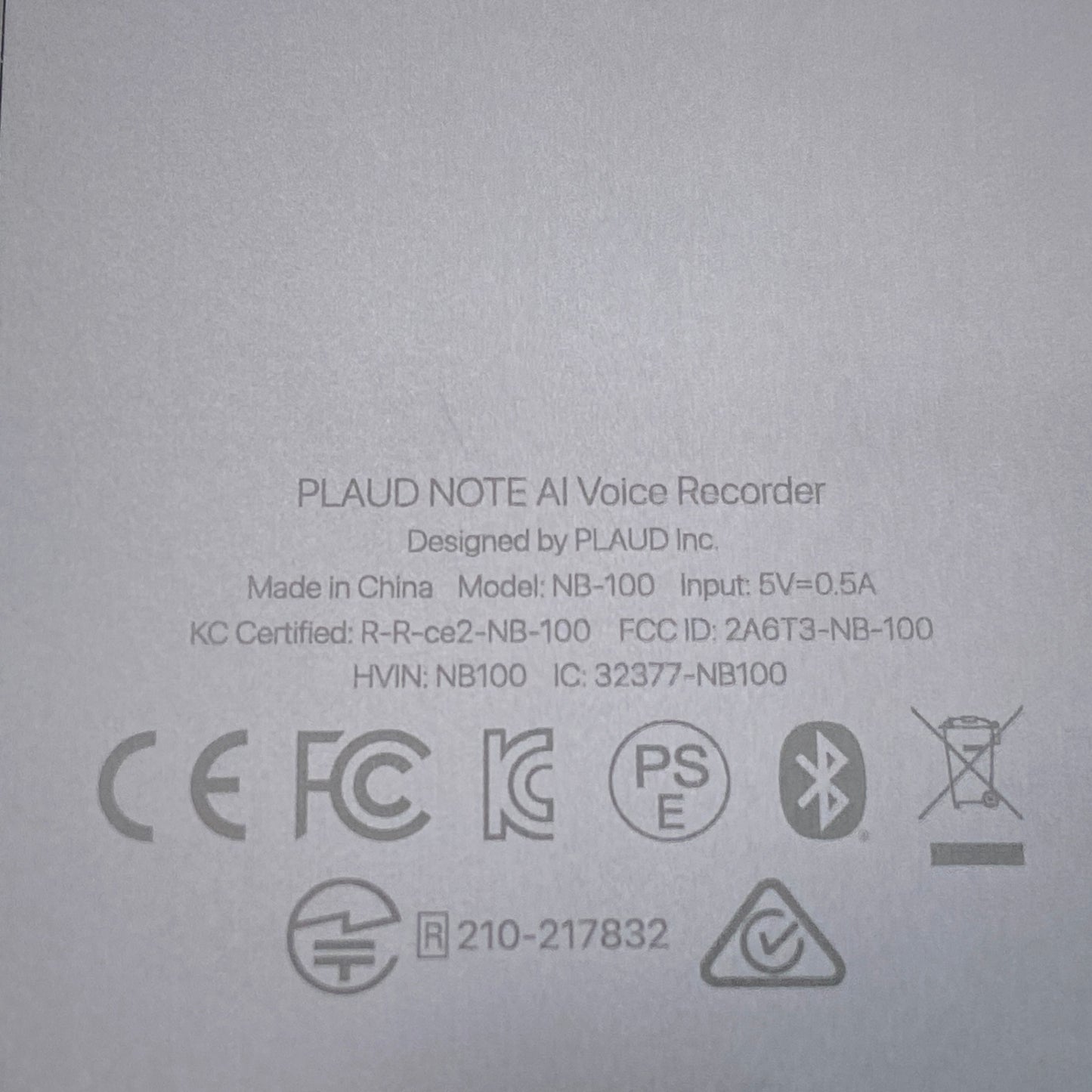 PLAUD NOTE AIボイスレコーダー NB-100【C7089-C】