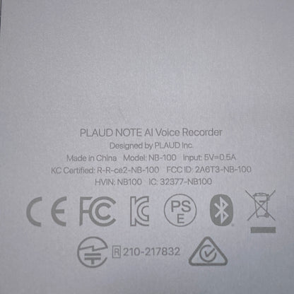 PLAUD NOTE AIボイスレコーダー NB-100【C7089-C】