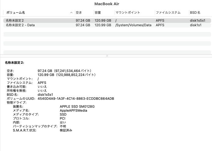Apple MacBook Air 2015 13インチ i5 8GB 128GB 【C7378-80】