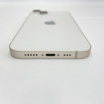 美品 Apple iPhone14 MPUQ3J/A 128GB SIMフリー スターライト バッテリー最大容量91%【C4819-C】