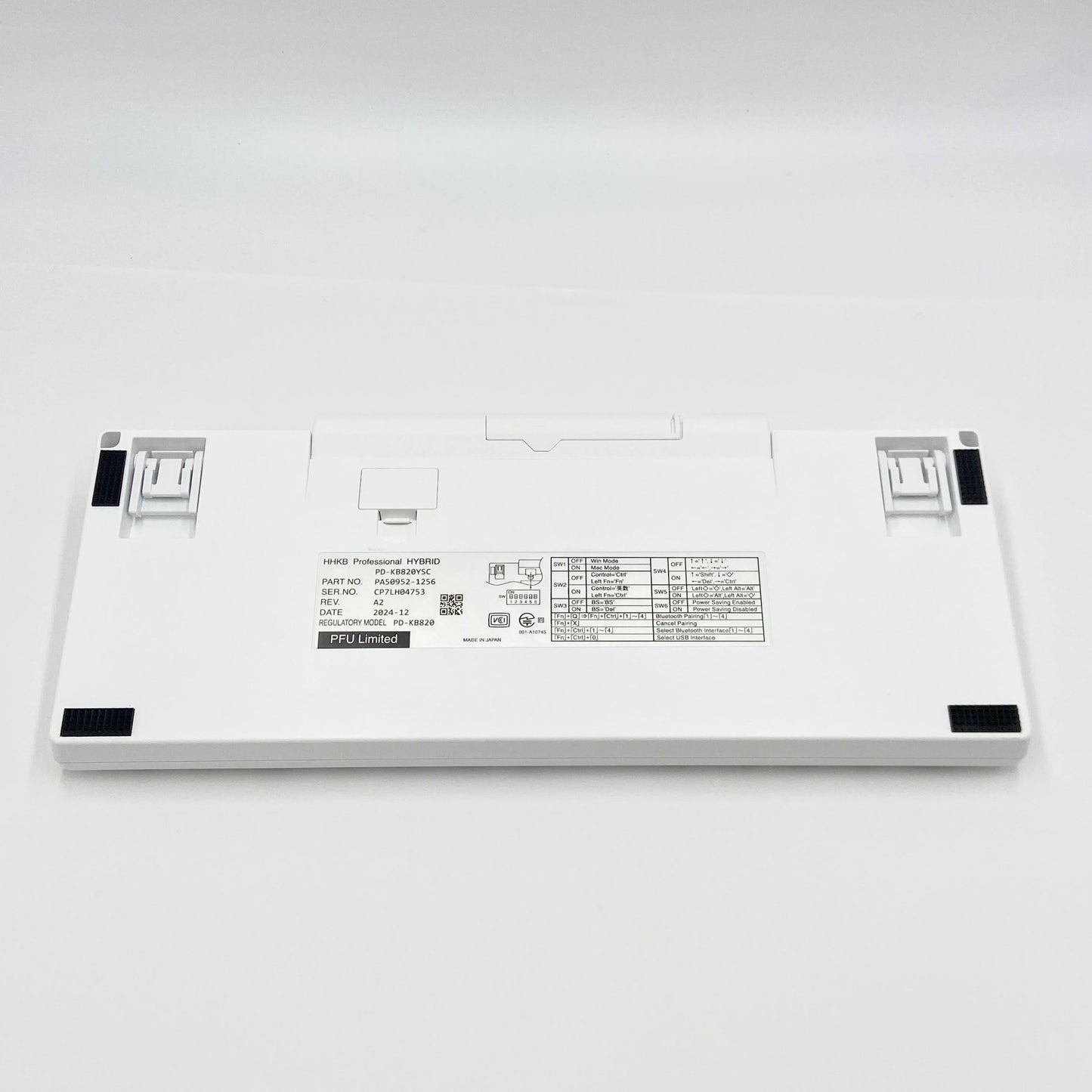 美品 PFU キーボード HHKB Professional HYBRID Type-S 日本語配列／雪 PD-KB820YSC	【C5798-60】