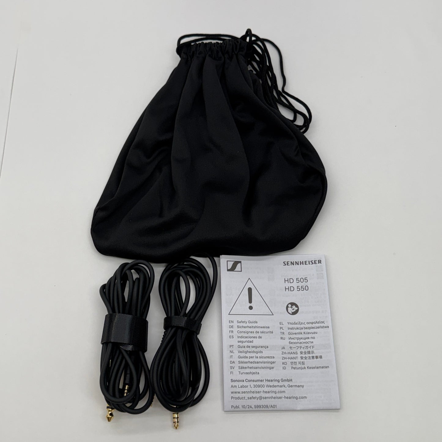 美品 Sennheiser HD 550 ヘッドホン 付属品完備+ゼンハイザー 4.4mm バランスケーブル付属【C7907-80】