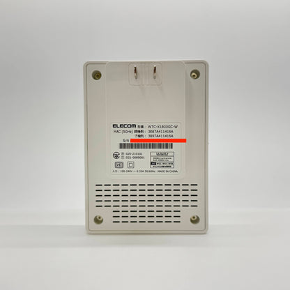 ELECOM エレコム Wi-Fi 6 中継器 ハイパワーモデル WTC-X1800GC-W ホワイト【C7232-60】
