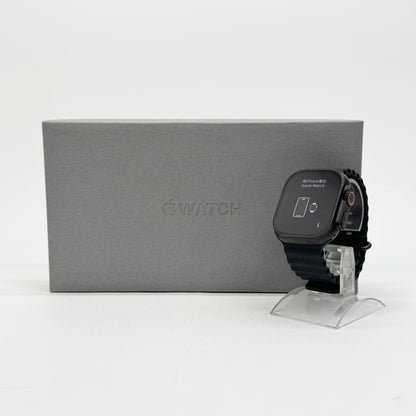 美品 Apple Watch Ultra 3 49mm GPS + Cellular チタニウムケース/ブラックオーシャンバンド MF0J4J/A 付属品完備 バッテリー最大容量100% 【C9030-C】
