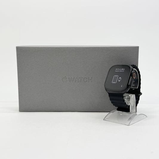 美品 Apple Watch Ultra 3 49mm GPS + Cellular チタニウムケース/ブラックオーシャンバンド MF0J4J/A 付属品完備 バッテリー最大容量100% 【C9030-C】