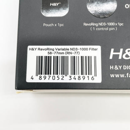 H&Y REVORING Variable ND3-ND1000 キャップ付【C7628-C】