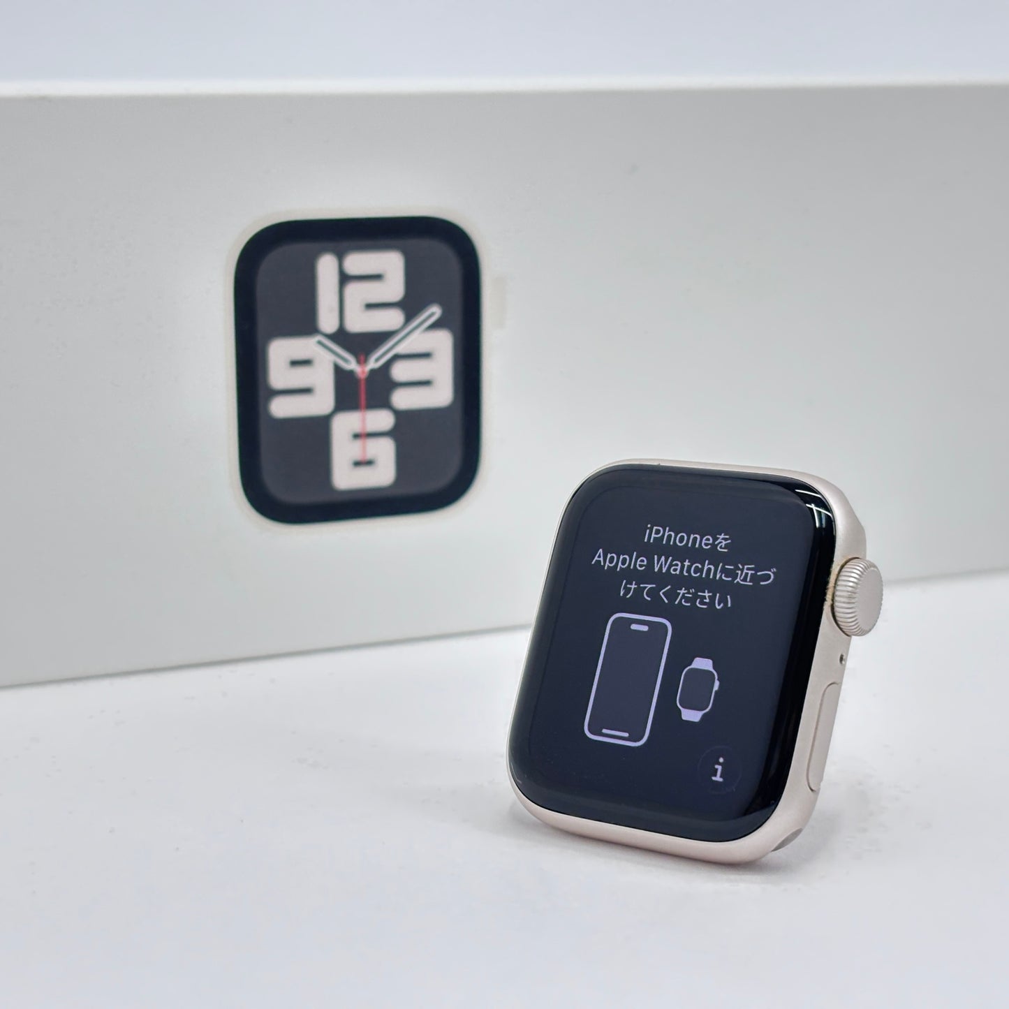 美品 Apple Watch SE 第2世代 40mm GPS スターライトアルミニウム  MXEF3J/A バッテリー最大容量90% 【C8239-C】