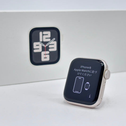 美品 Apple Watch SE 第2世代 40mm GPS スターライトアルミニウム  MXEF3J/A バッテリー最大容量90% 【C8239-C】