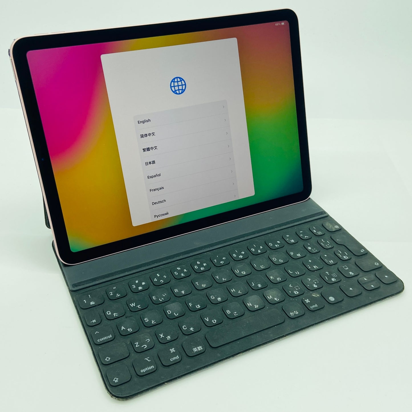 Apple iPad Air 10.9インチ 第4世代(2020) Wi-Fi 64GB MYFP2J/A  ローズゴールド＋Apple Smart Keyboard Folio A2038【C4159-60】