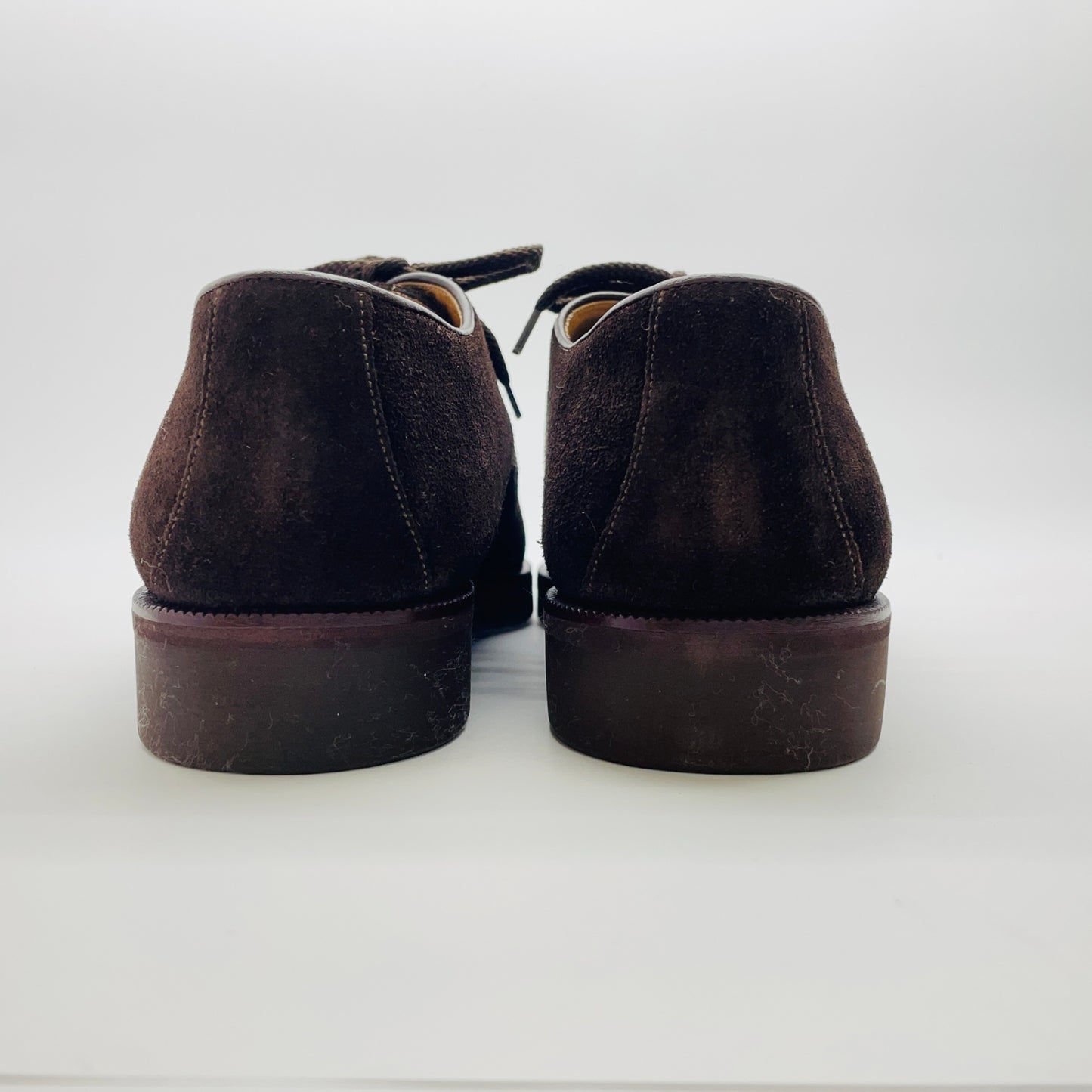 未使用 保管品 GIORGIO ARMANI アルマーニ スエード シューズ プレーントゥ メンズ【C3483-80】