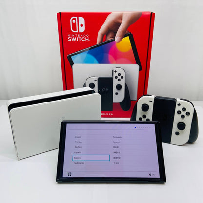 Nintendo Switch ニンテンドースイッチ 本体 有機ELモデル ホワイト HEG-S-KAAAA　コントローラー2個付き	C3814	80サイズ発送