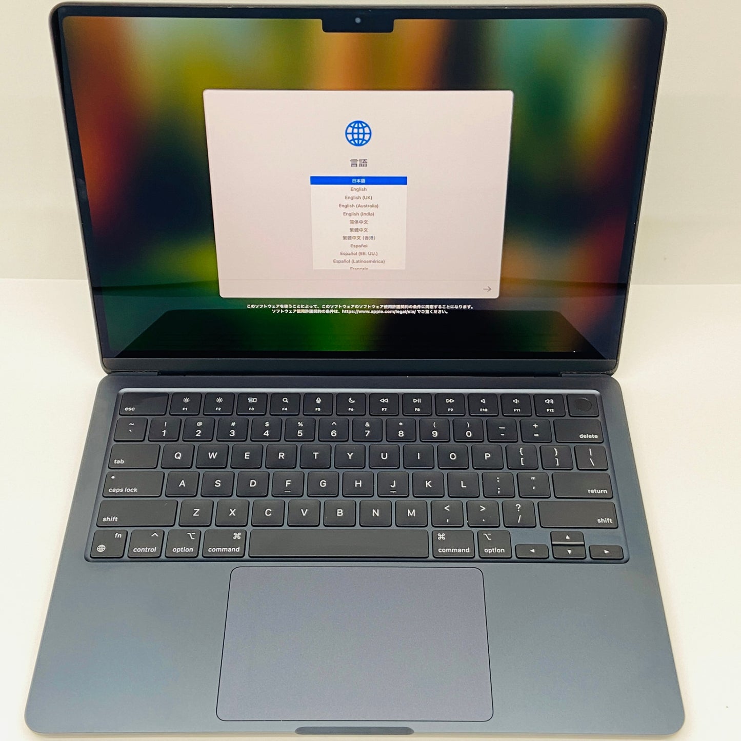 美品 Apple MacBookAir 13インチ M2 16GB 256GB USキー バッテリー最大容量97%　付属品完備 C3876	80サイズ発送