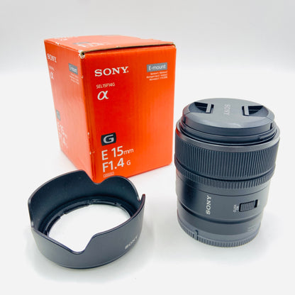 SONY E 15mm F1.4 G SEL15F14G Eマウント Gレンズ単焦点レンズ【C4194-60】