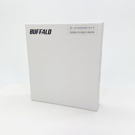 新品未開封 BUFFALO ポータブルDVD/CDドライブ USB2.0規格 Window/Mac ホワイト DVSM-PLV8U2-WH/N 　【C5793-60】