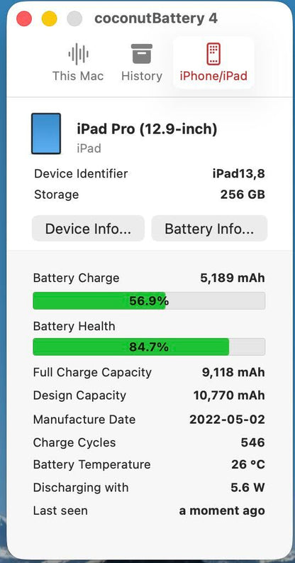 Apple iPad Pro 12.9インチ 第5世代 Wi-Fiモデル 256GB スペースグレイ MHNH3J/A バッテリー最大容量84%【C7016-80】
