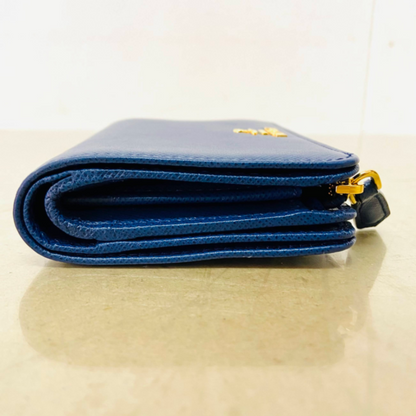 PRADA プラダ サフィアーノ 1ML225 BLUETTE 二つ折り財布 【C44-60】