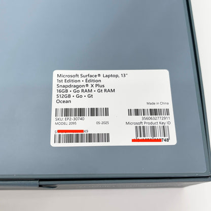 新品未開封 Surface Laptop 13インチ EP2-30740 [オーシャングリーン] Snapdragon X Plus 16GB 512GB Windows 11 Home　【C5603-80】