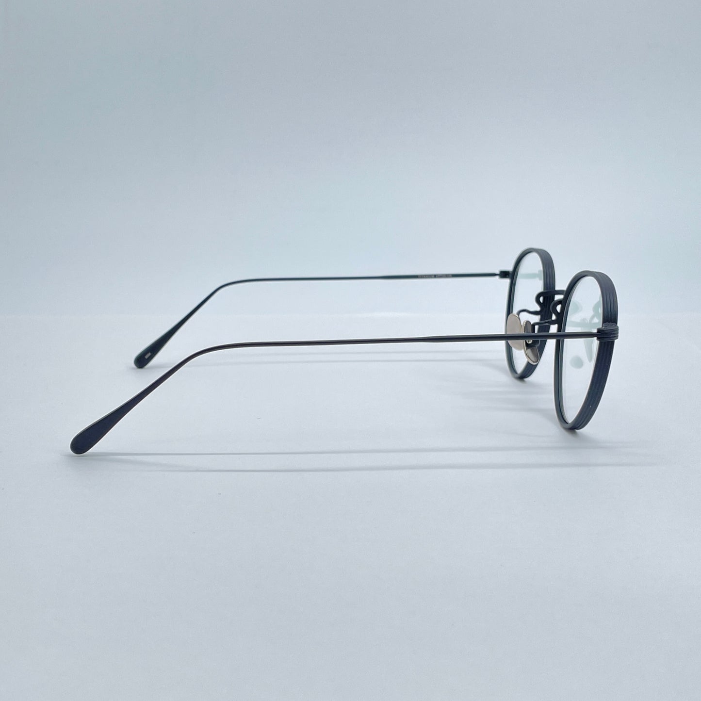 美品 seem Oh My Glasses TOKYO Lester omg-107-MBK-47 47□20-145 チタン製【C7008-60】