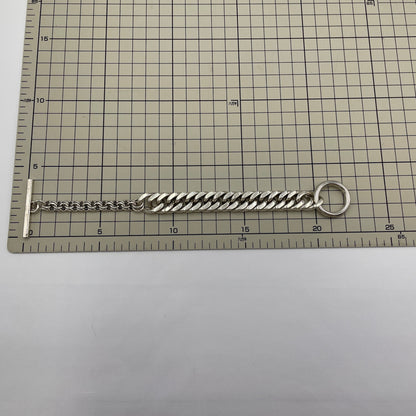 Bottega Veneta ボッテガヴェネタ シルバー アルジェントアンティークブレスレット サイズ:M【C4708-N】