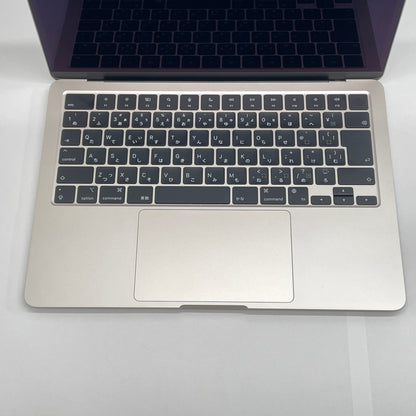 MacBook Air 13.6-inch M2 2022 8コアCPU 8コアGPU 8GB 256GB MLY13J/A バッテリー最大容量90% スターライト 付属品完備【C6525-80】