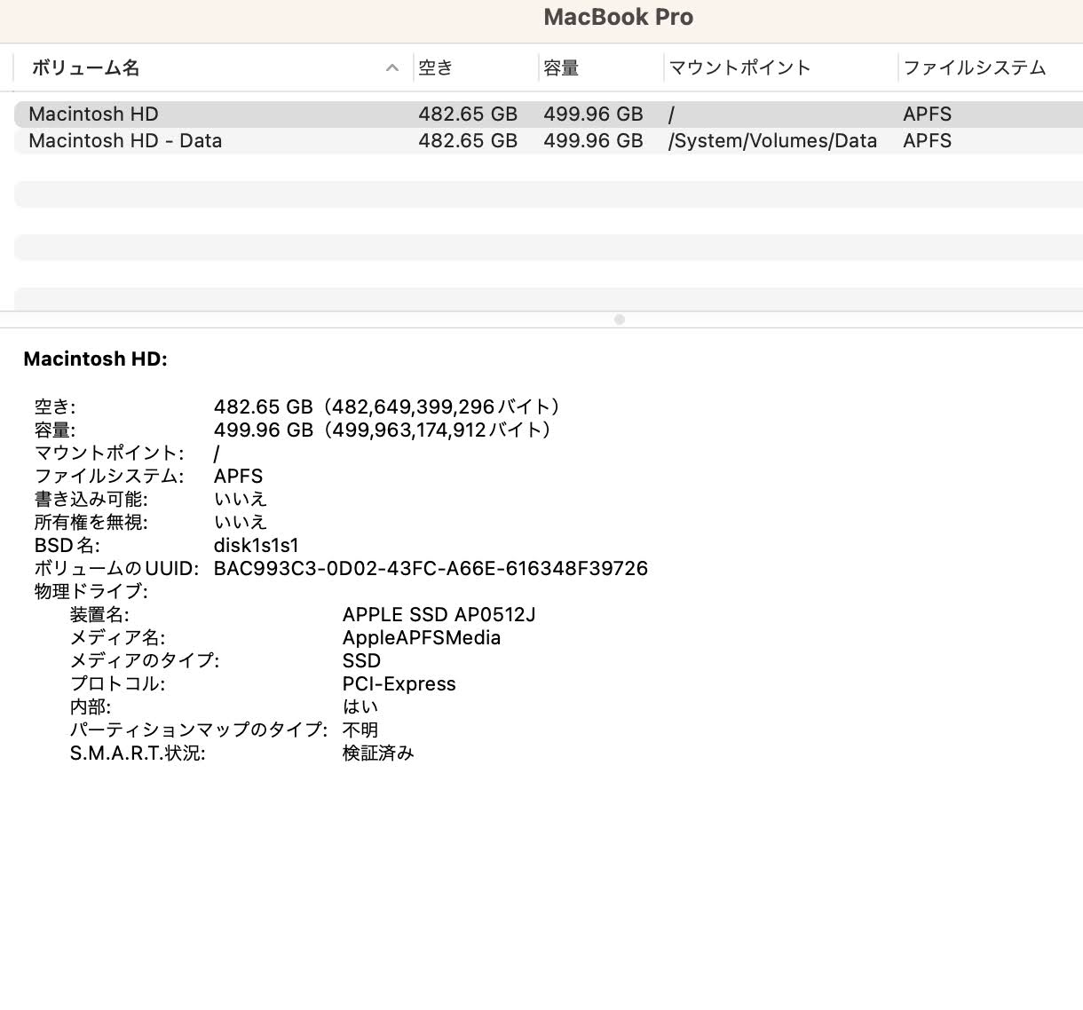 Apple MacBook Pro 13インチ 2017 Two Thunderbolt 3 ports 2.3GHz デュアルコア i5 8GB 512GB【C4291-80】