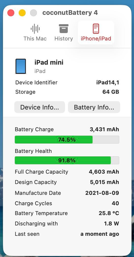 Apple iPad mini 8.3インチ 第6世代 Wi-Fi 64GB MK7P3J/A スターライト 2021年秋モデル バッテリー最大容量90%【C6976-60】