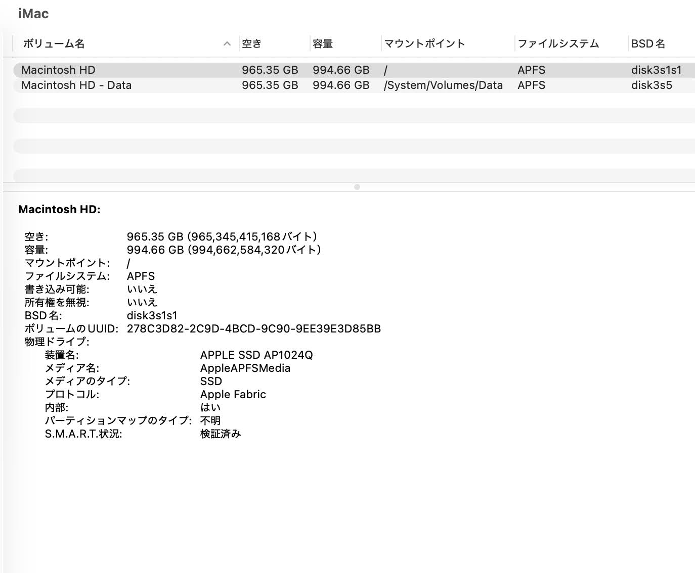 美品 iMac 24インチ M1 2021 8コアCPU 8コアGPU 16GB 1TB 【C6928-160】