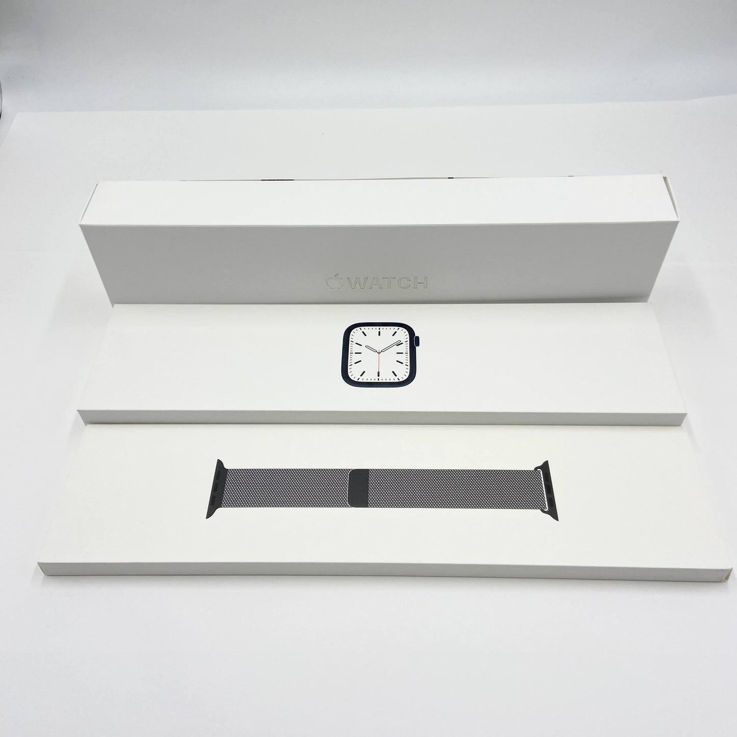 AppleWatch serise7 41mm GPSモデル ミッドナイト  ミラネーゼループ MKND3J/A バッテリー最大容量92%  【C6023-60】
