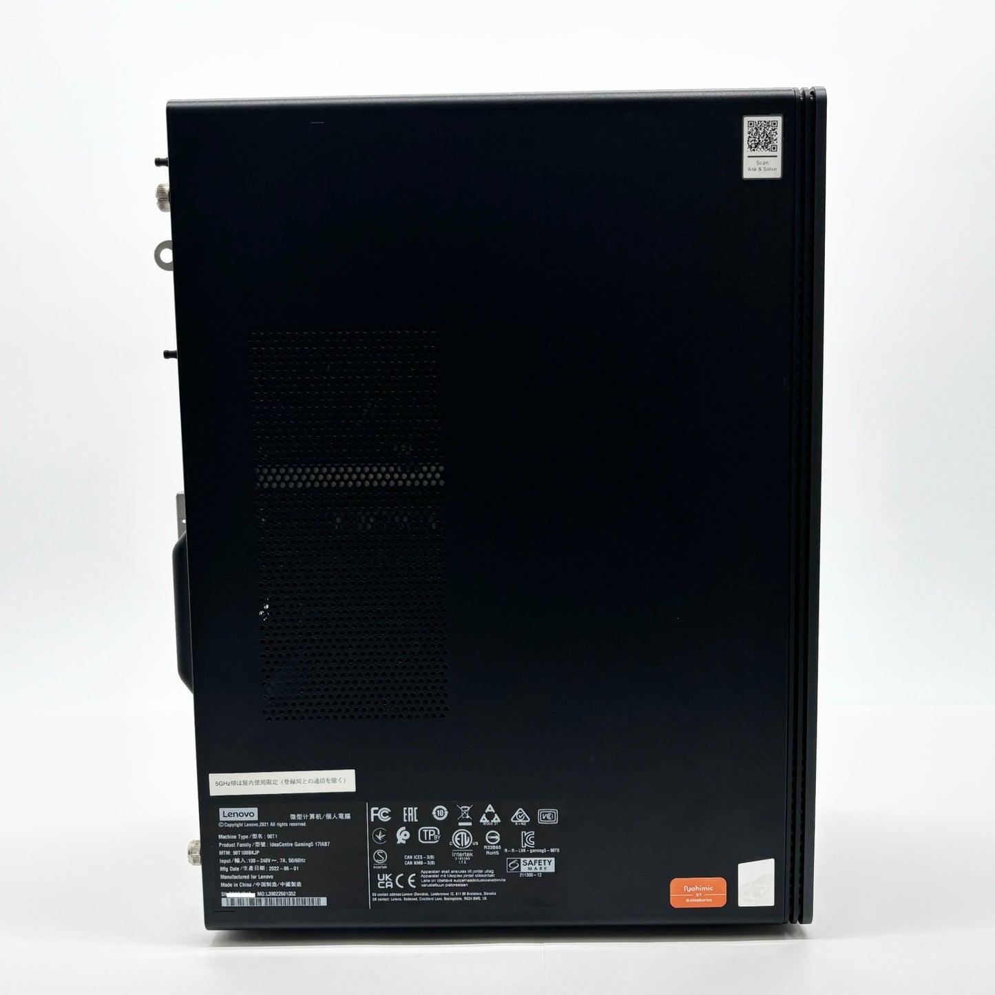 Lenovo 90T1 IdeaCentre Gaming5 17IAB7 i5-12400F 8GB SSD512GB GTX1660 SUPER Windows11Home【C7789-120】