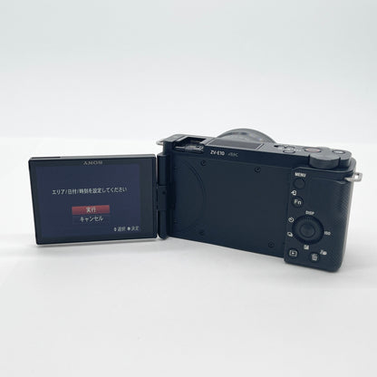 美品 SONY VLOGCAM ZV-E10L E PZ 16-50mm F3.5-5.6 OSS SELP1650 パワーズームレンズキット ブラック【C8367-60】