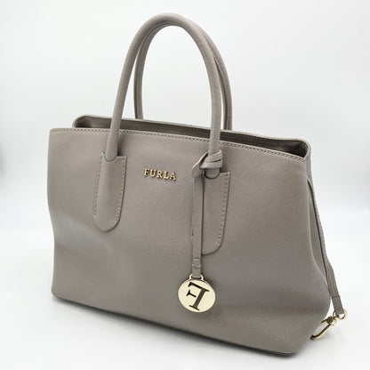 FURLA フルラ 2way トートバッグ ショルダーバッグ グレー　【C7993】