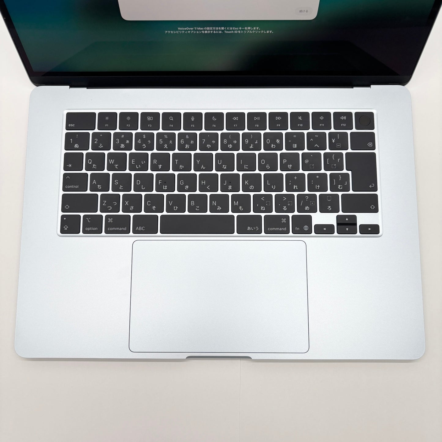 美品 MacBook Air 15インチ M4 CPU10コア GPU10コア 16GB 256GB スカイブルー バッテリー最大容量100%【C8103-80】