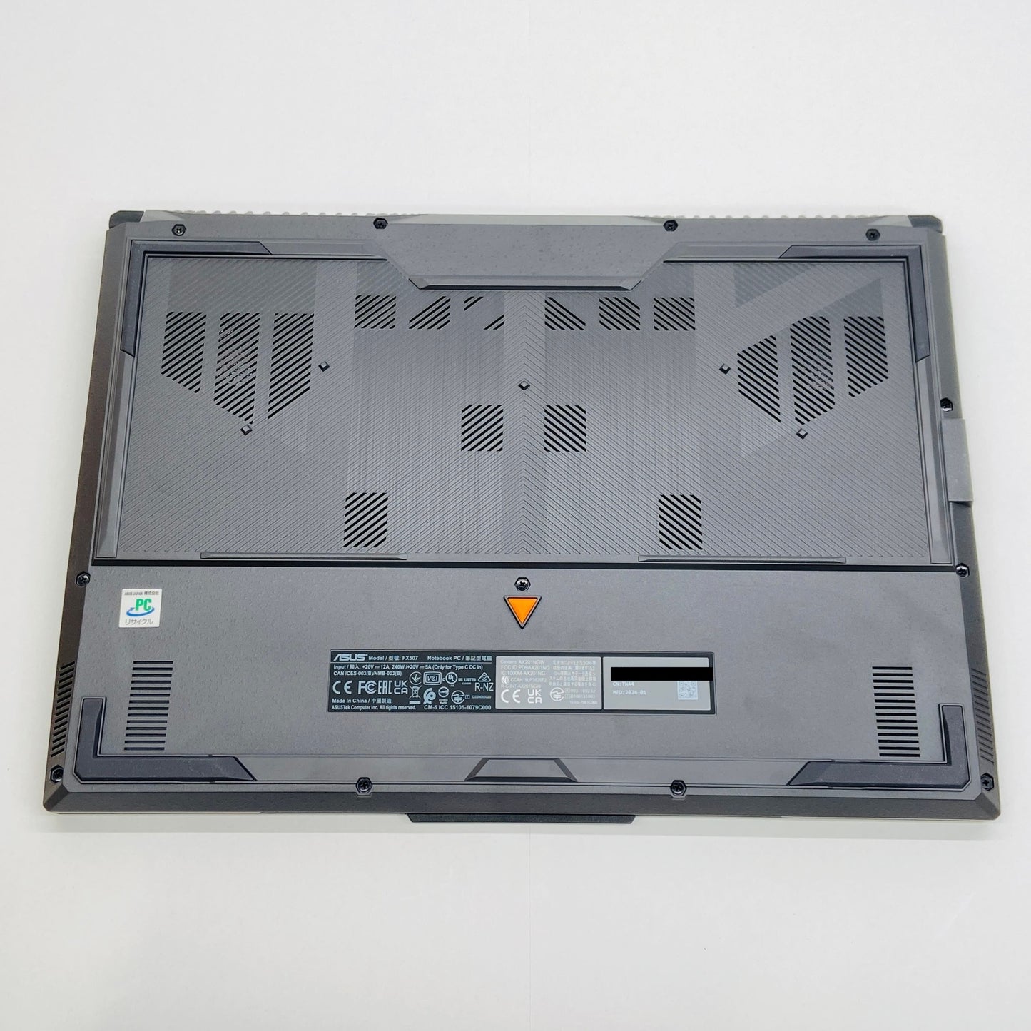美品 ASUS TUF Gaming F15 Core i7 12700H 16GB SSD512GB GeForce RTX 4060 搭載 Windows11Home  バッテリー最大容量100%【C7802-100】