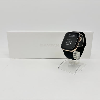 美品 Apple Watch Series 11 46mm GPS+Cellular ゴールドチタニウム MFC34J/A ブラックスポーツバンド S/M MXM23FE/A【C9164-C】