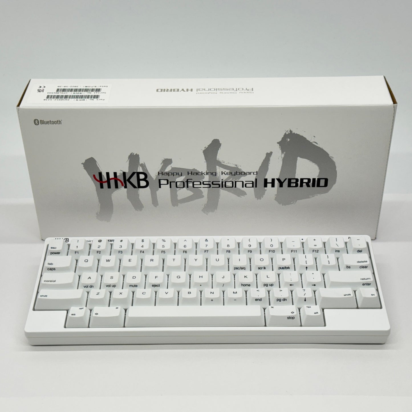 美品 HHKB Professional HYBRID Type-S 英語配列 雪 PD-KB800YSC【C8203-80】