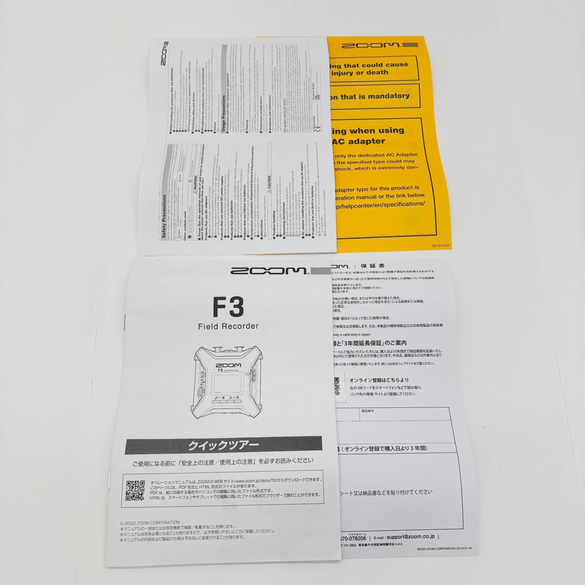 ZOOM F3 2-Channel Field Recorder フィールドレコーダー【C9139-60】