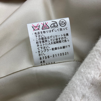 美品 TRUSSARDI トラサルディ ファー付ロングコート 【C5629】