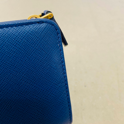 PRADA プラダ サフィアーノ 1ML225 BLUETTE 二つ折り財布 【C44-60】