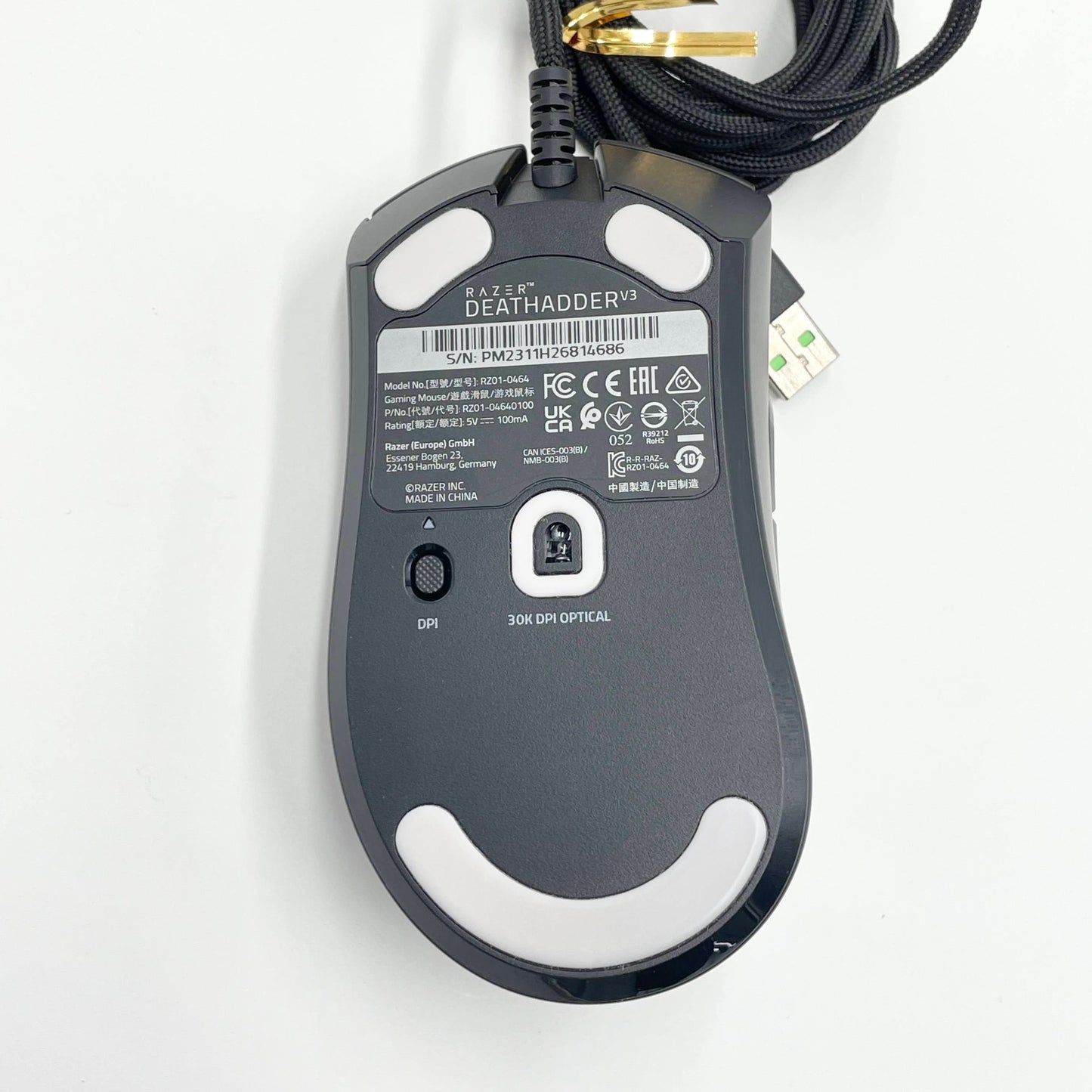 Razer レイザー DeathAdder V3 ゲーミングマウス RZ01-0464 【C7399-60】
