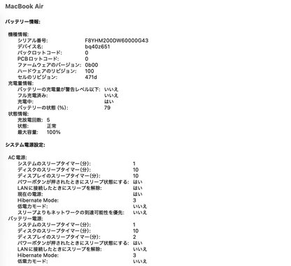 美品 Apple MacBook Air 13インチ M4 2025 16GB 256GB スカイブルー MC6T4J/A バッテリー最大容量100%【C8391-80】
