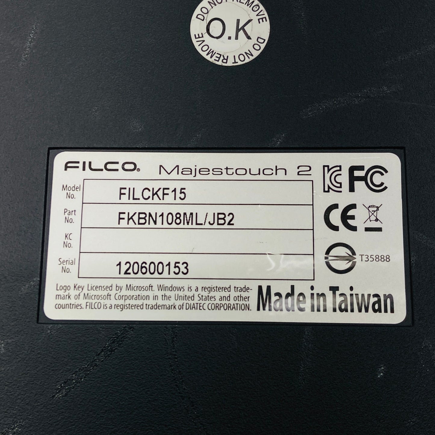 FILCO Majestouch 2 FILCKF15  FKBN108MRL/NFB2  キーボード ブラック【C3697-80】