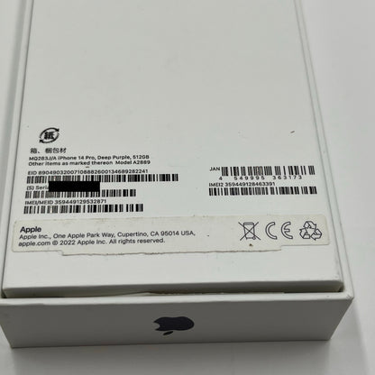 美品 Apple iPhone 14Pro 512GB MQ283J/A  バッテリー最大容量83%【C5309-C】