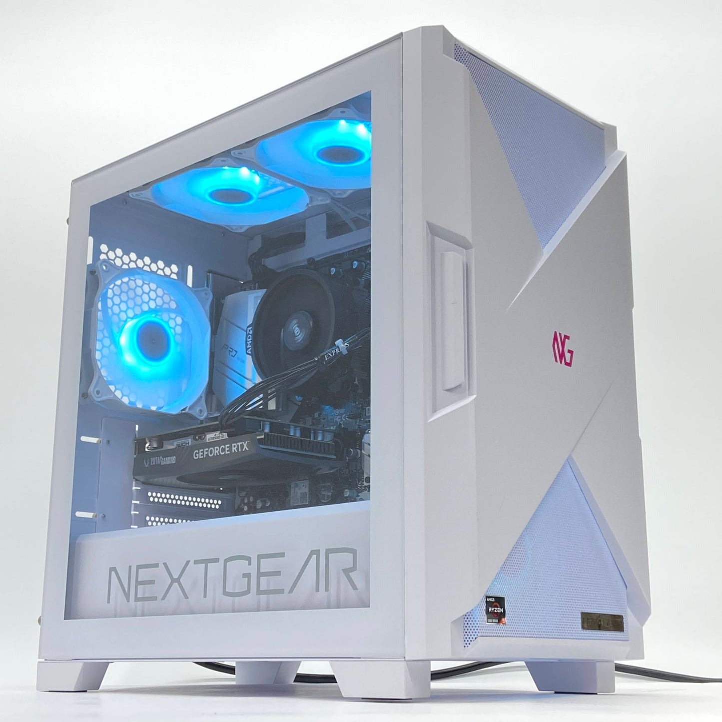 美品 NEXTGEAR JG-A5G60(ホワイト) Ryzen5 5500 16GB SSD 1TB RTX 4060 Windows11 Home 【C5490-140】