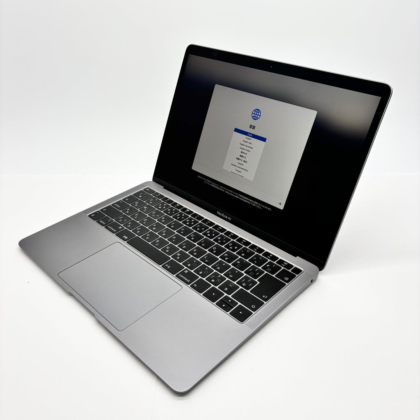 美品 MacBook Air Retina 13インチ 2018 1.6GHz デュアルコア i5 8GB 256GB  スペースグレイ【C8683-80】