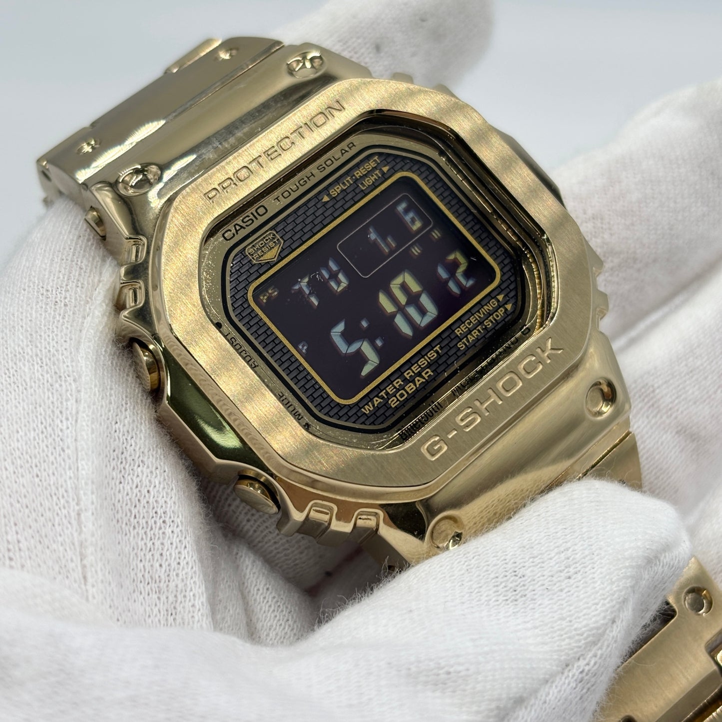 美品 CASIO G-SHOCK GMW-B5000GD-9JF フルメタル ゴールド【C5738-60】